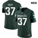 Men's Michigan State Spartans NCAA #37 Caleb Coley Green NIL 2022 Authentic Nike Stitched College Football Jersey QL32P48VQ
